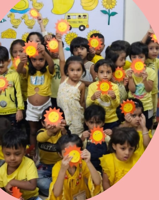 Little Champs students celebrating yellow day
